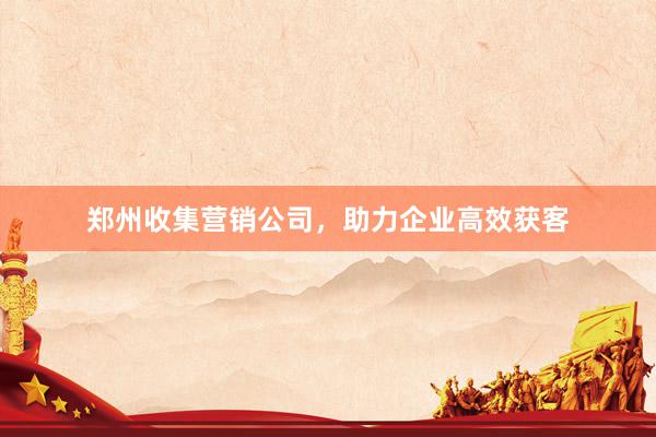 郑州收集营销公司，助力企业高效获客